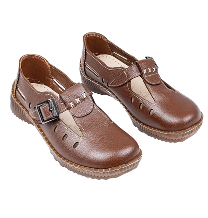 1006 Women Genuine Leather Orthopedic Shoes – Comfortable Wide Fit Walking Shoes