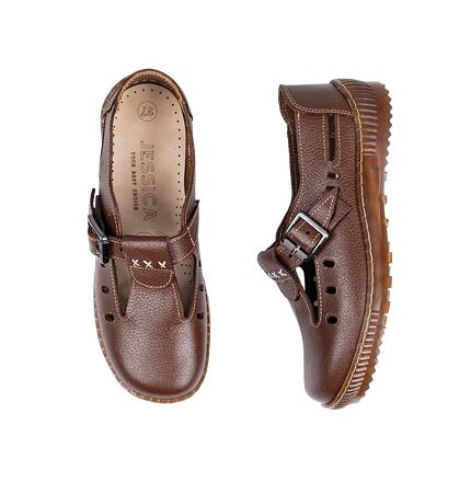 1006 Women Genuine Leather Orthopedic Shoes – Comfortable Wide Fit Walking Shoes