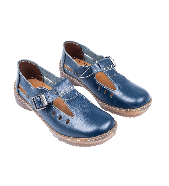 شوز حريمي جلد طبيعي طبي مريح للمشي موديل 1006 – قالب واسع