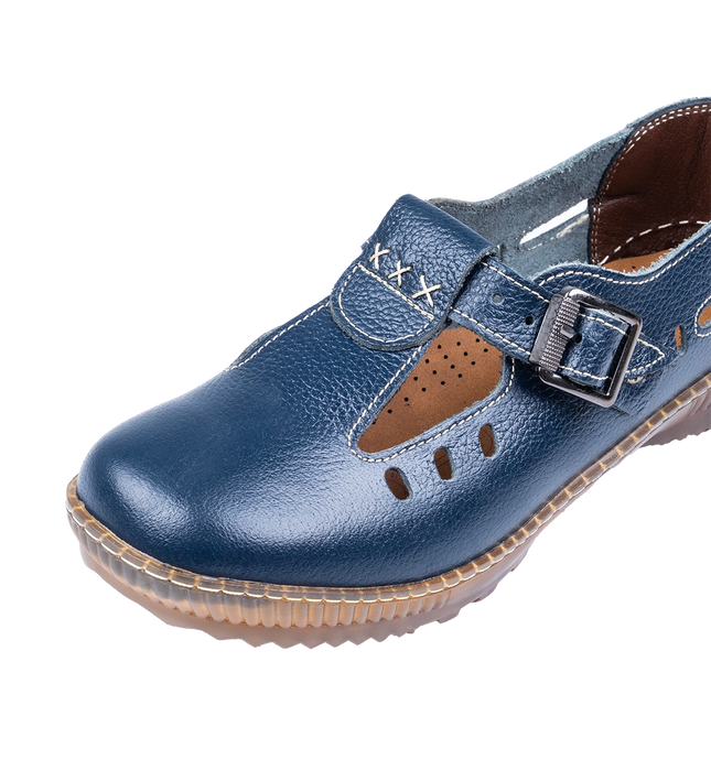 شوز حريمي جلد طبيعي طبي مريح للمشي موديل 1006 – قالب واسع