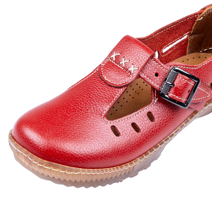 1006 Women Genuine Leather Orthopedic Shoes – Comfortable Wide Fit Walking Shoes