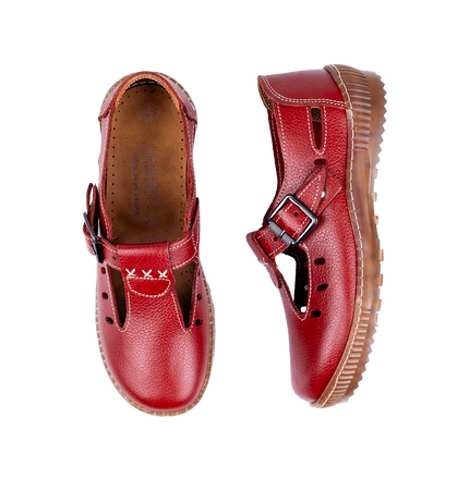 1006 Women Genuine Leather Orthopedic Shoes – Comfortable Wide Fit Walking Shoes