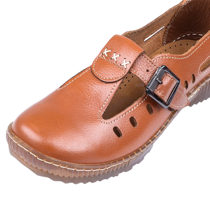 1006 Women Genuine Leather Orthopedic Shoes – Comfortable Wide Fit Walking Shoes