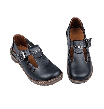 1006 Women Genuine Leather Orthopedic Shoes – Comfortable Wide Fit Walking Shoes