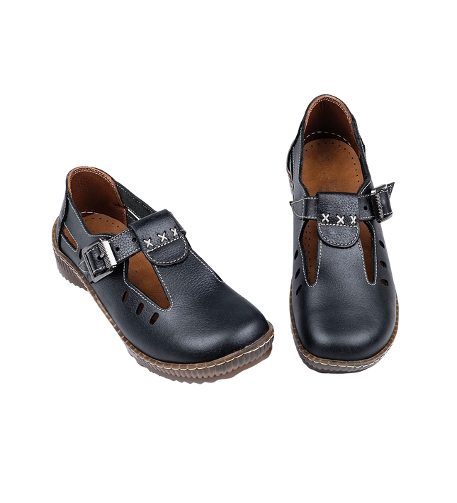 1006 Women Genuine Leather Orthopedic Shoes – Comfortable Wide Fit Walking Shoes