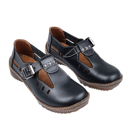 1006 Women Genuine Leather Orthopedic Shoes – Comfortable Wide Fit Walking Shoes