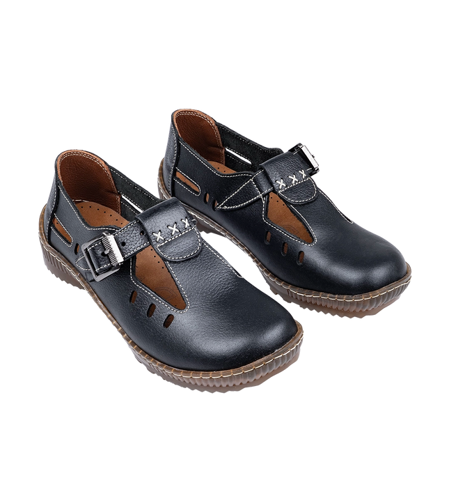 شوز حريمي جلد طبيعي طبي مريح للمشي موديل 1006 – قالب واسع