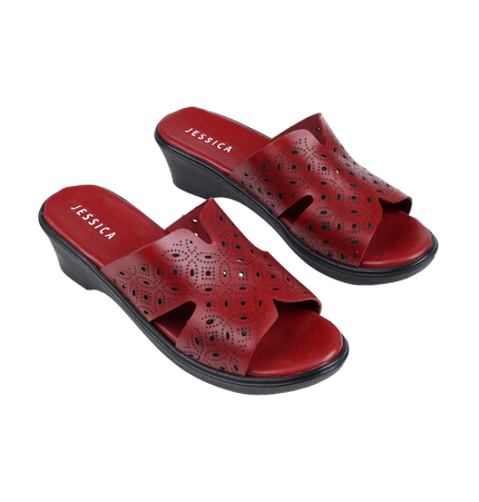9070 Women Genuine Leather Sabot – Comfortable 3cm Heel Daily Shoes