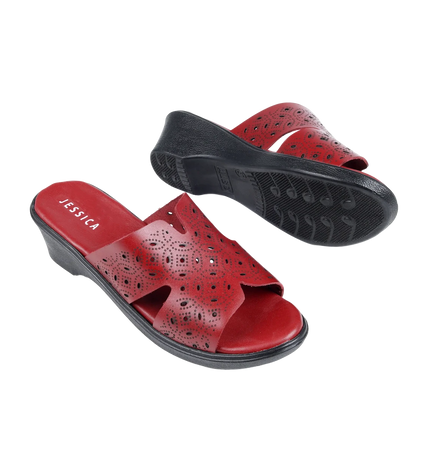 9070 Women Genuine Leather Sabot – Comfortable 3cm Heel Daily Shoes