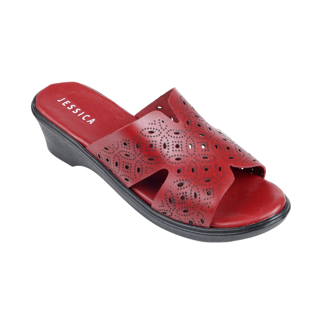 9070 Women Genuine Leather Sabot – Comfortable 3cm Heel Daily Shoes