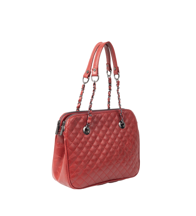 شنطة كتف حريمي موديل M069 جلد مستورد – شنطة عملية يومية بحجم متوسط 