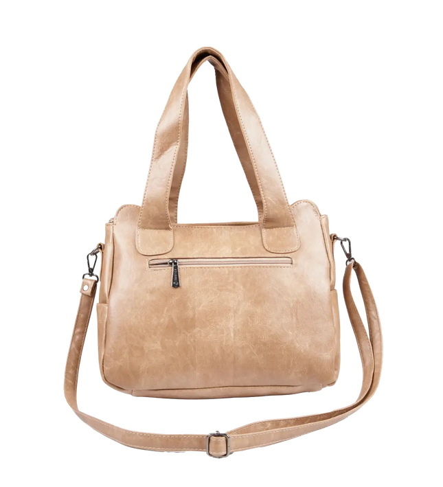 شنطة كتف حريمي كبيرة موديل M200 بحزام كروس جلد مستورد – شنطة عملية يومية 