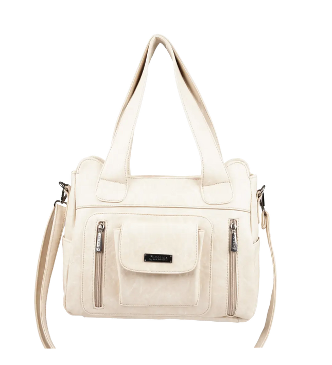 شنطة كتف حريمي كبيرة موديل M200 بحزام كروس جلد مستورد – شنطة عملية يومية 