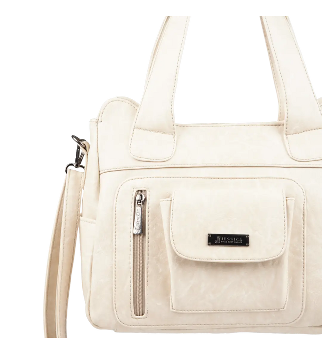 شنطة كتف حريمي كبيرة موديل M200 بحزام كروس جلد مستورد – شنطة عملية يومية 