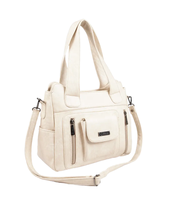 شنطة كتف حريمي كبيرة موديل M200 بحزام كروس جلد مستورد – شنطة عملية يومية 