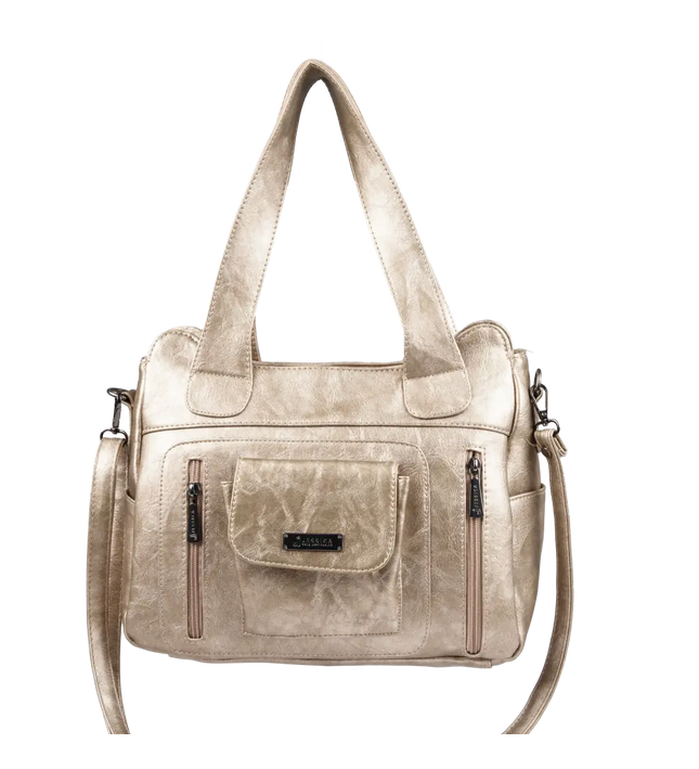 شنطة كتف حريمي كبيرة موديل M200 بحزام كروس جلد مستورد – شنطة عملية يومية 