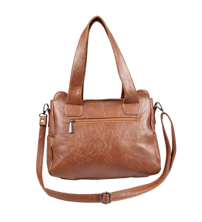 شنطة كتف حريمي كبيرة موديل M200 بحزام كروس جلد مستورد – شنطة عملية يومية 