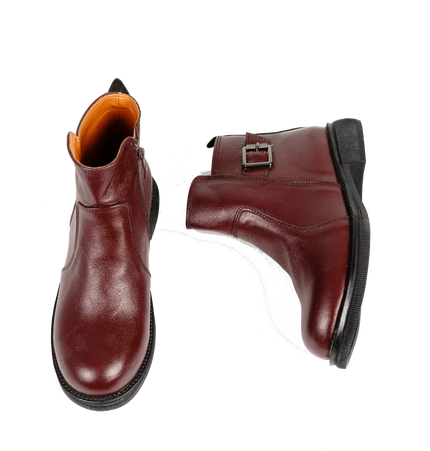 كود ٥٣٧ حذاء هاف بوت من الجلد الطبيعي