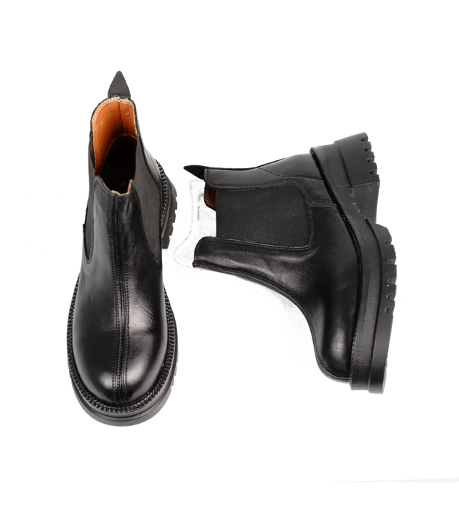 كود ٥٤٢ حذاء هاف بوت من الجلد الطبيعي،