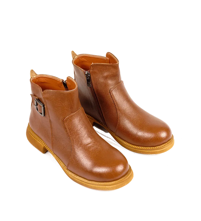 كود ٥٣٧ حذاء هاف بوت من الجلد الطبيعي