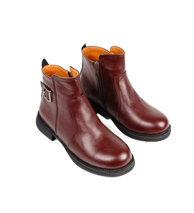 كود ٥٣٧ حذاء هاف بوت من الجلد الطبيعي