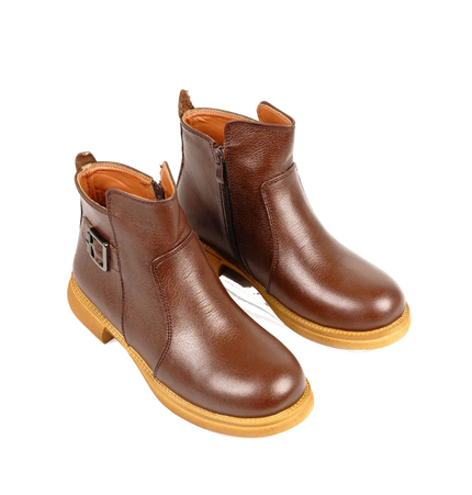 كود ٥٣٧ حذاء هاف بوت من الجلد الطبيعي