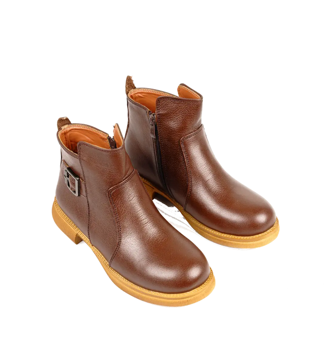 كود ٥٣٧ حذاء هاف بوت من الجلد الطبيعي