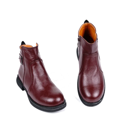 كود ٥٣٧ حذاء هاف بوت من الجلد الطبيعي