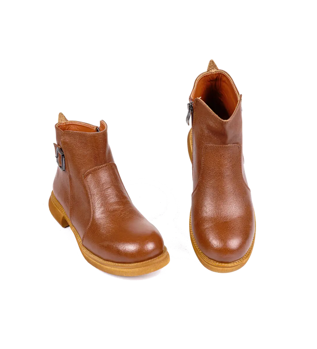 كود ٥٣٧ حذاء هاف بوت من الجلد الطبيعي