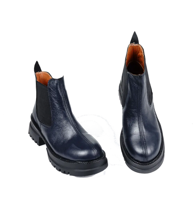 كود ٥٤٢ حذاء هاف بوت من الجلد الطبيعي،