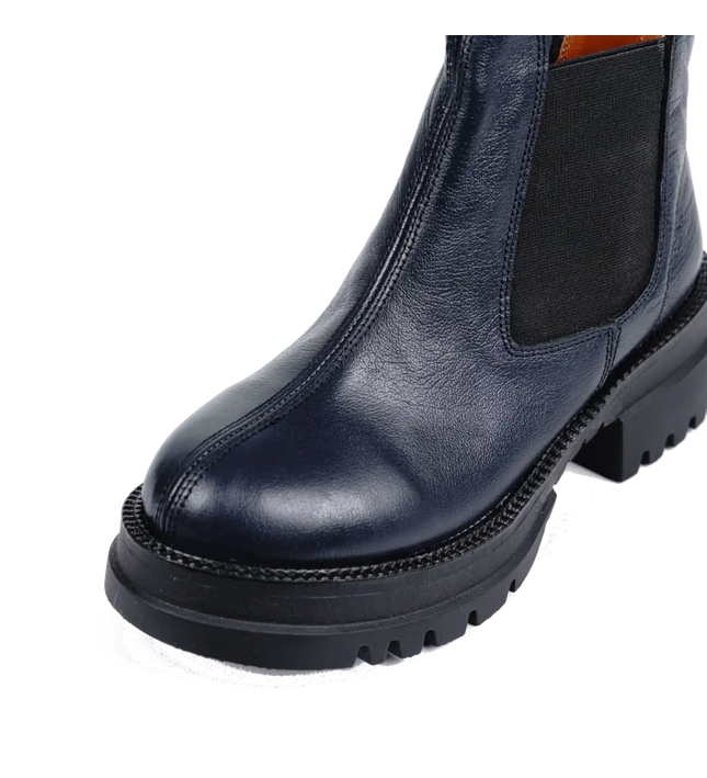 كود ٥٤٢ حذاء هاف بوت من الجلد الطبيعي،