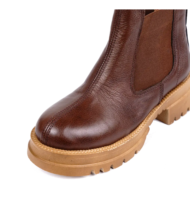 كود ٥٤٢ حذاء هاف بوت من الجلد الطبيعي،