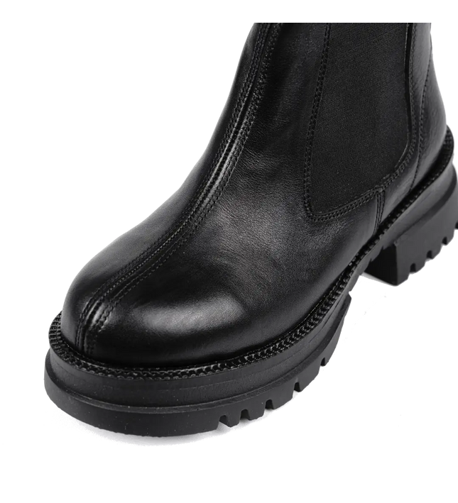 كود ٥٤٢ حذاء هاف بوت من الجلد الطبيعي،