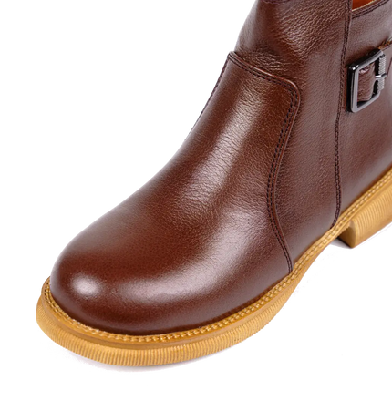 كود ٥٣٧ حذاء هاف بوت من الجلد الطبيعي