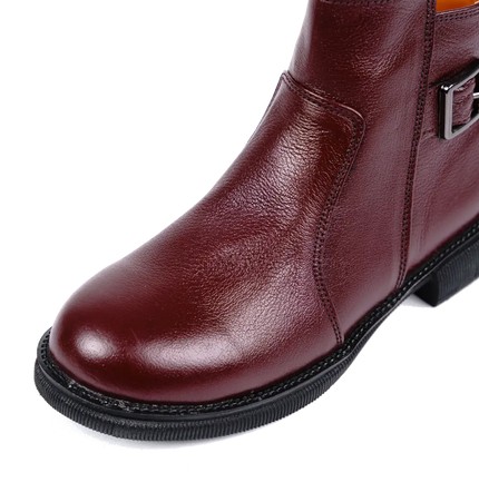 كود ٥٣٧ حذاء هاف بوت من الجلد الطبيعي