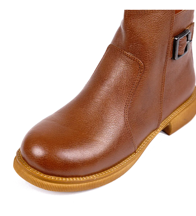 كود ٥٣٧ حذاء هاف بوت من الجلد الطبيعي