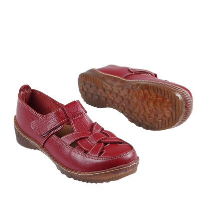 1008 Women Genuine Leather Orthopedic Shoes – Comfortable Wide Fit Walking Shoes
