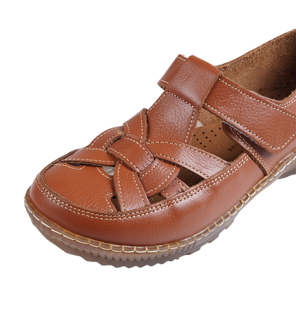 1008 Women Genuine Leather Orthopedic Shoes – Comfortable Wide Fit Walking Shoes