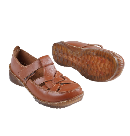 1008 Women Genuine Leather Orthopedic Shoes – Comfortable Wide Fit Walking Shoes