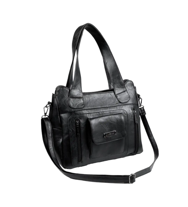 شنطة كتف حريمي كبيرة موديل M200 بحزام كروس جلد مستورد – شنطة عملية يومية 