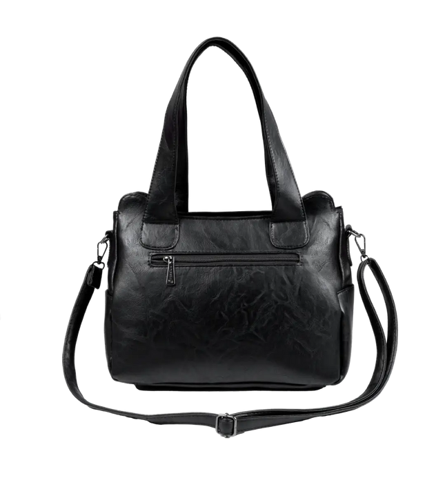 شنطة كتف حريمي كبيرة موديل M200 بحزام كروس جلد مستورد – شنطة عملية يومية 