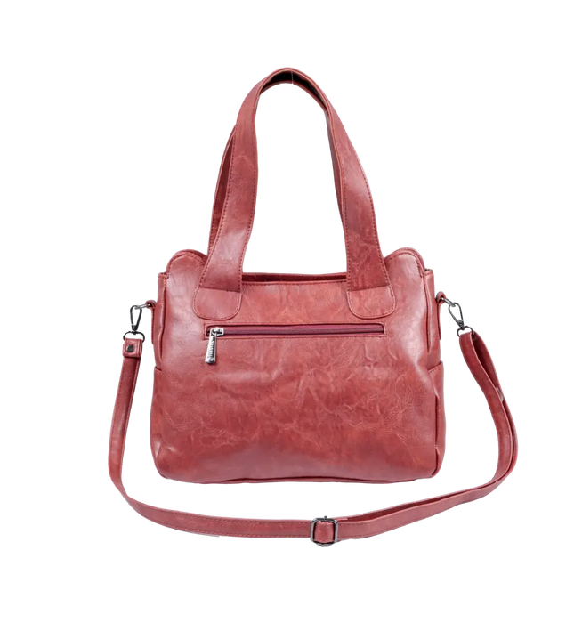 شنطة كتف حريمي كبيرة موديل M200 بحزام كروس جلد مستورد – شنطة عملية يومية 