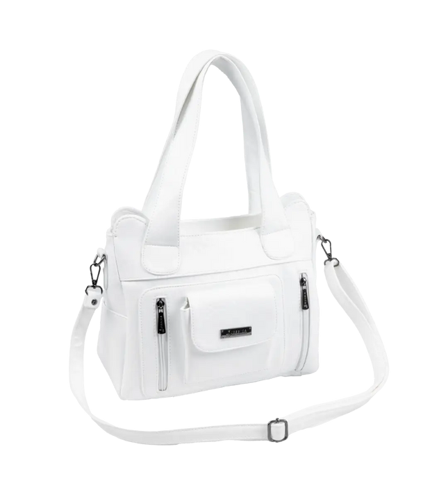 شنطة كتف حريمي كبيرة موديل M200 بحزام كروس جلد مستورد – شنطة عملية يومية 