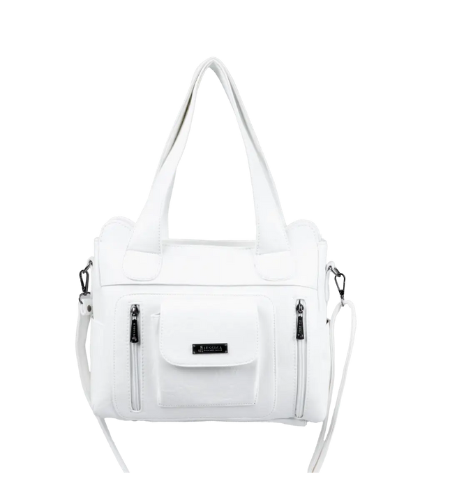 شنطة كتف حريمي كبيرة موديل M200 بحزام كروس جلد مستورد – شنطة عملية يومية 