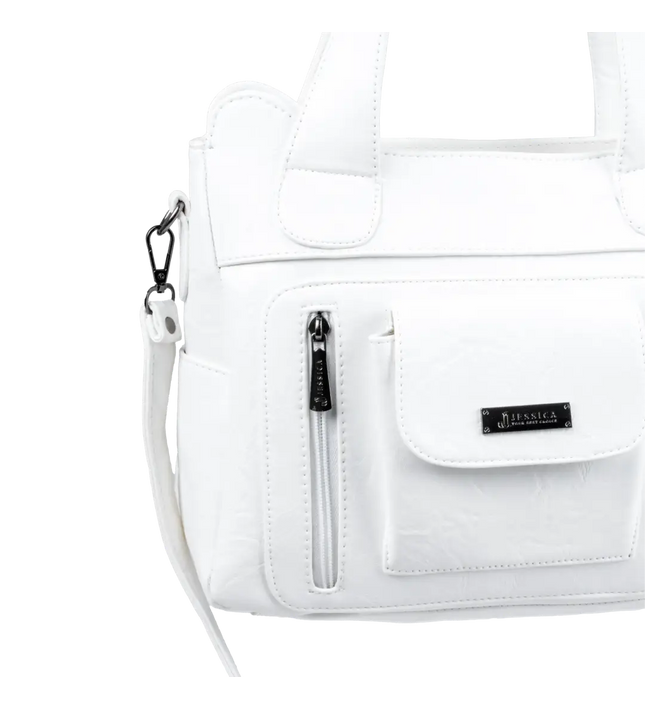 شنطة كتف حريمي كبيرة موديل M200 بحزام كروس جلد مستورد – شنطة عملية يومية 