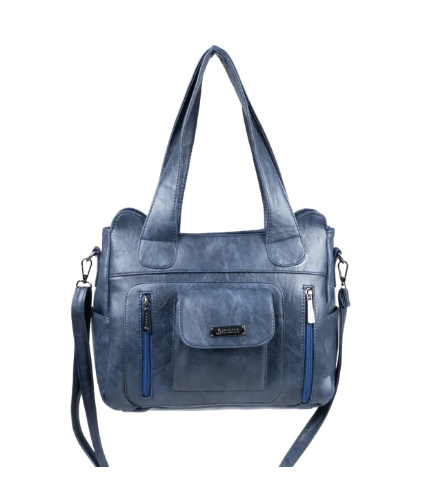 شنطة كتف حريمي كبيرة موديل M200 بحزام كروس جلد مستورد – شنطة عملية يومية 