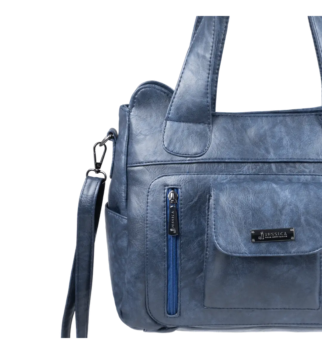 شنطة كتف حريمي كبيرة موديل M200 بحزام كروس جلد مستورد – شنطة عملية يومية 