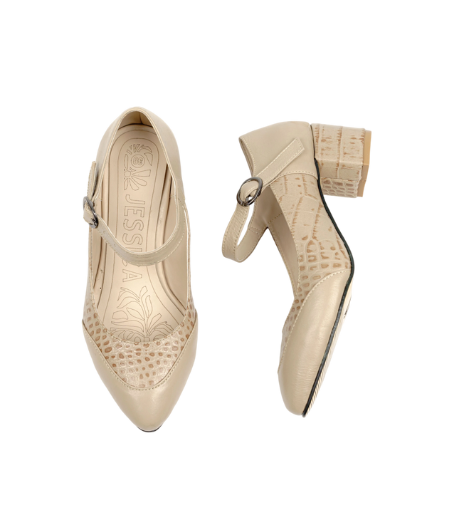 صندل حريمي جلد طبيعي مريح للمشي بكعب 4 سم موديل K9 – صندل يومي وأنيق | 
