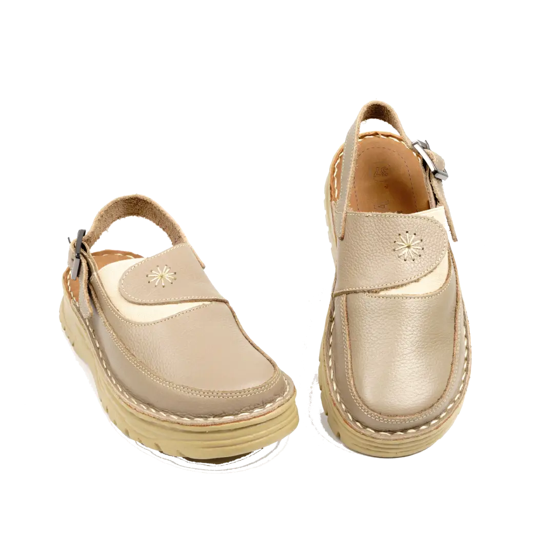 223 Women Genuine Leather Medical Clogs – Comfortable Orthopedic Walking Shoes