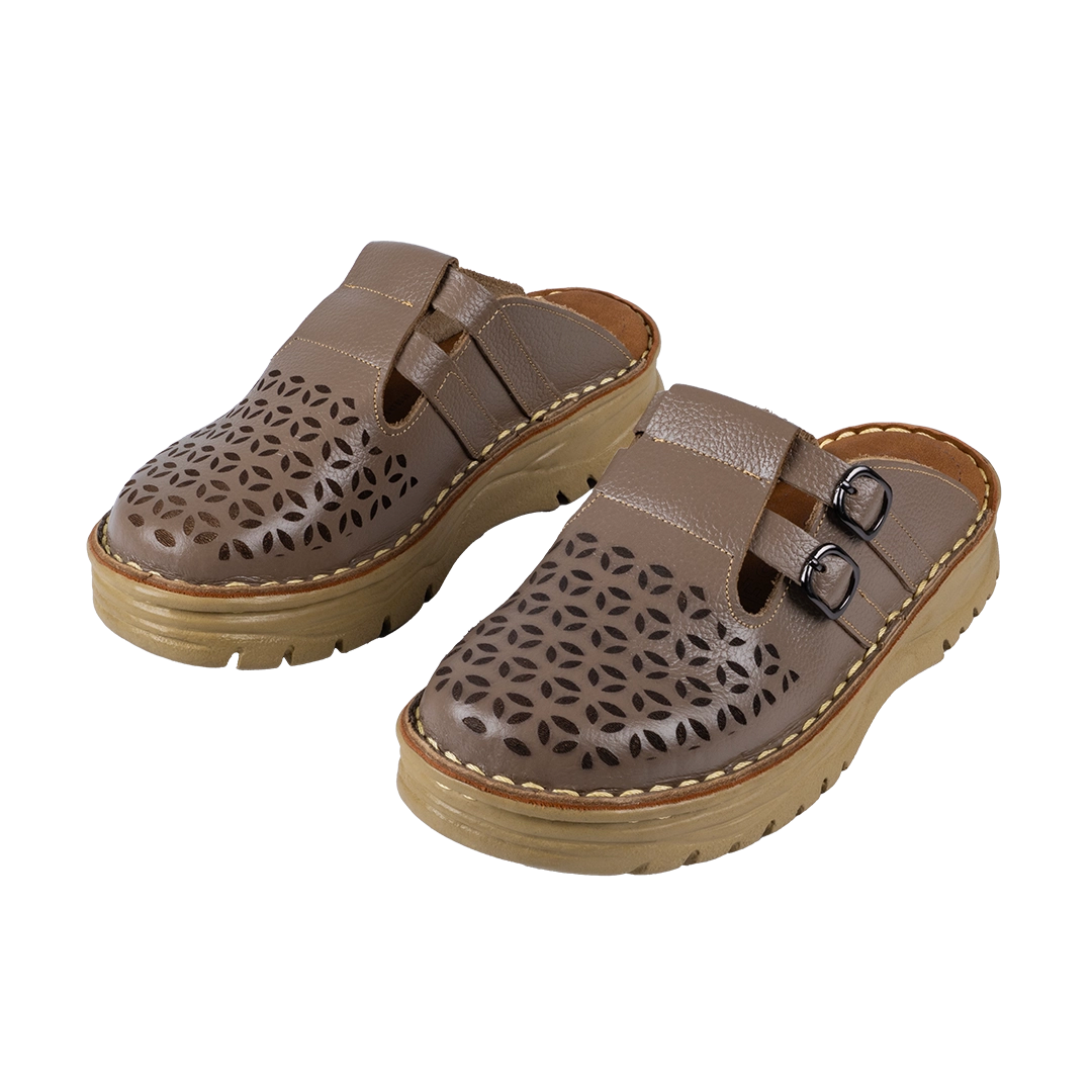 206 Women Genuine Leather Medical Clogs – Comfortable Orthopedic Walking Shoes